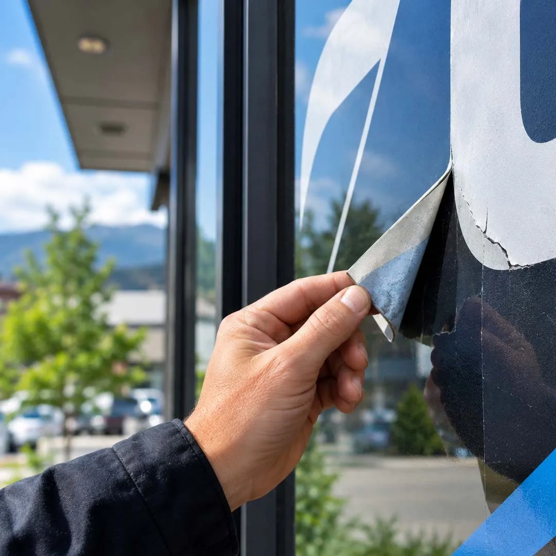 how to fix a peeling vinyl sign