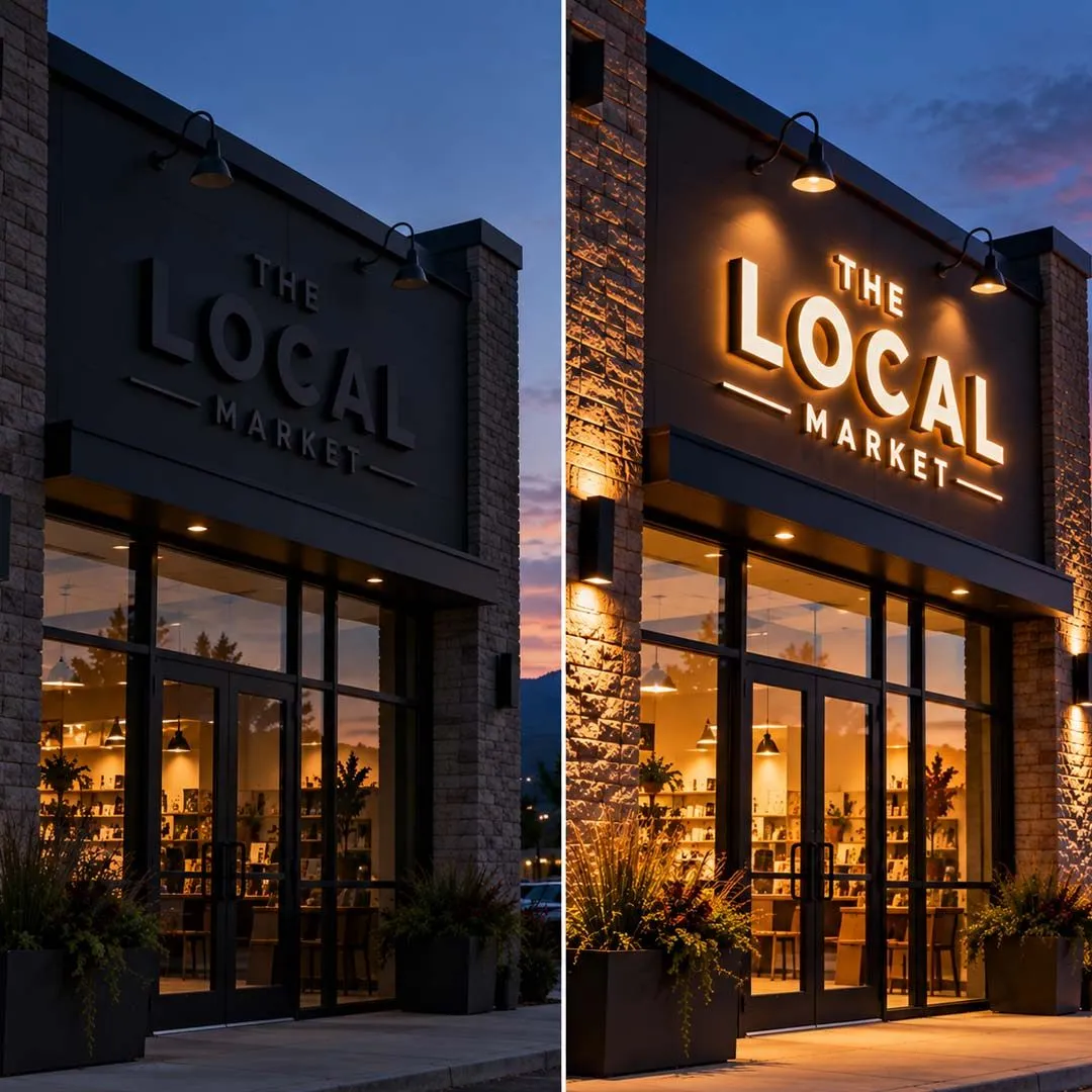 illuminated vs non illuminated signage in kelowna